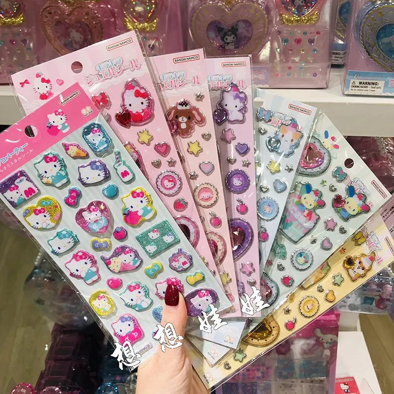

Sanrio Sugarbunnies Coro Coro Kuririn Charmmy Three-Dimensional Gem Stickers Diy Notebook Phone Case Camera Girl's Birthday Gift