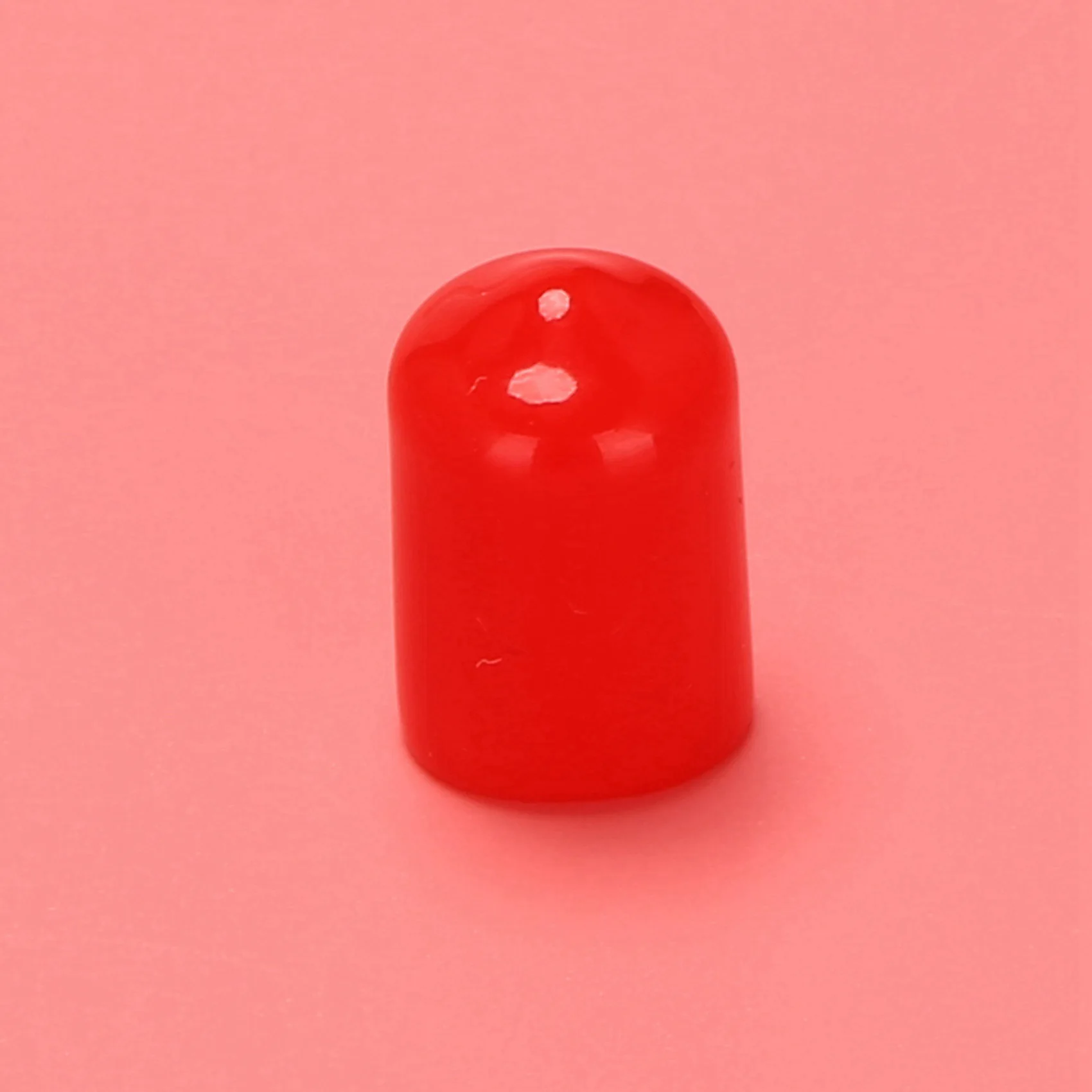 A93E-200Pcs Rubber End Caps 9.5Mm ID PVC Round Tube Bolt Cap Cover Screw Thread Protectors Red