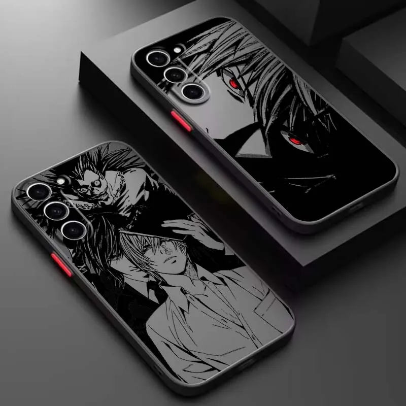 

Death Note Boy Cool Phone Case For Samsung Galaxy S25 S24 S23 S22 S21 S20 S10 S9 Ultra Plus FE 5G Frosted Translucent