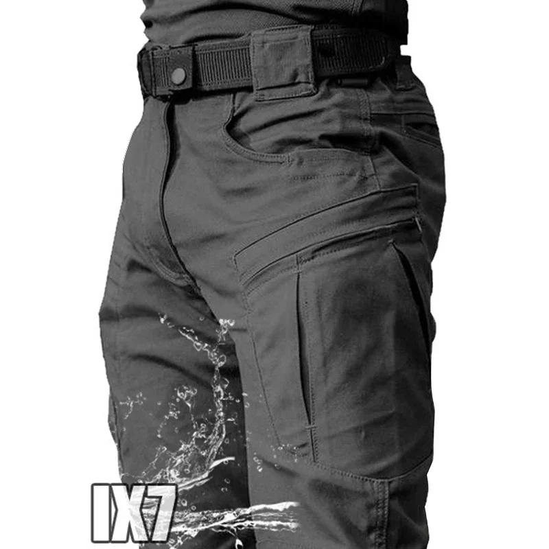 Men\'s Urban Outdoor Training Pants Combat Cargo Pants Multi-Pocket Waterproof Wearable Casual Training Workwear Apparel