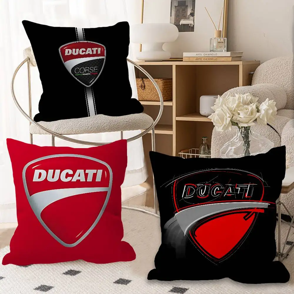 D-Ducaties Motorcycle LOGO Personalized Pillow Dust Cover Bedroom Kids Party Decoration Pillowcase Birthday Children Gift