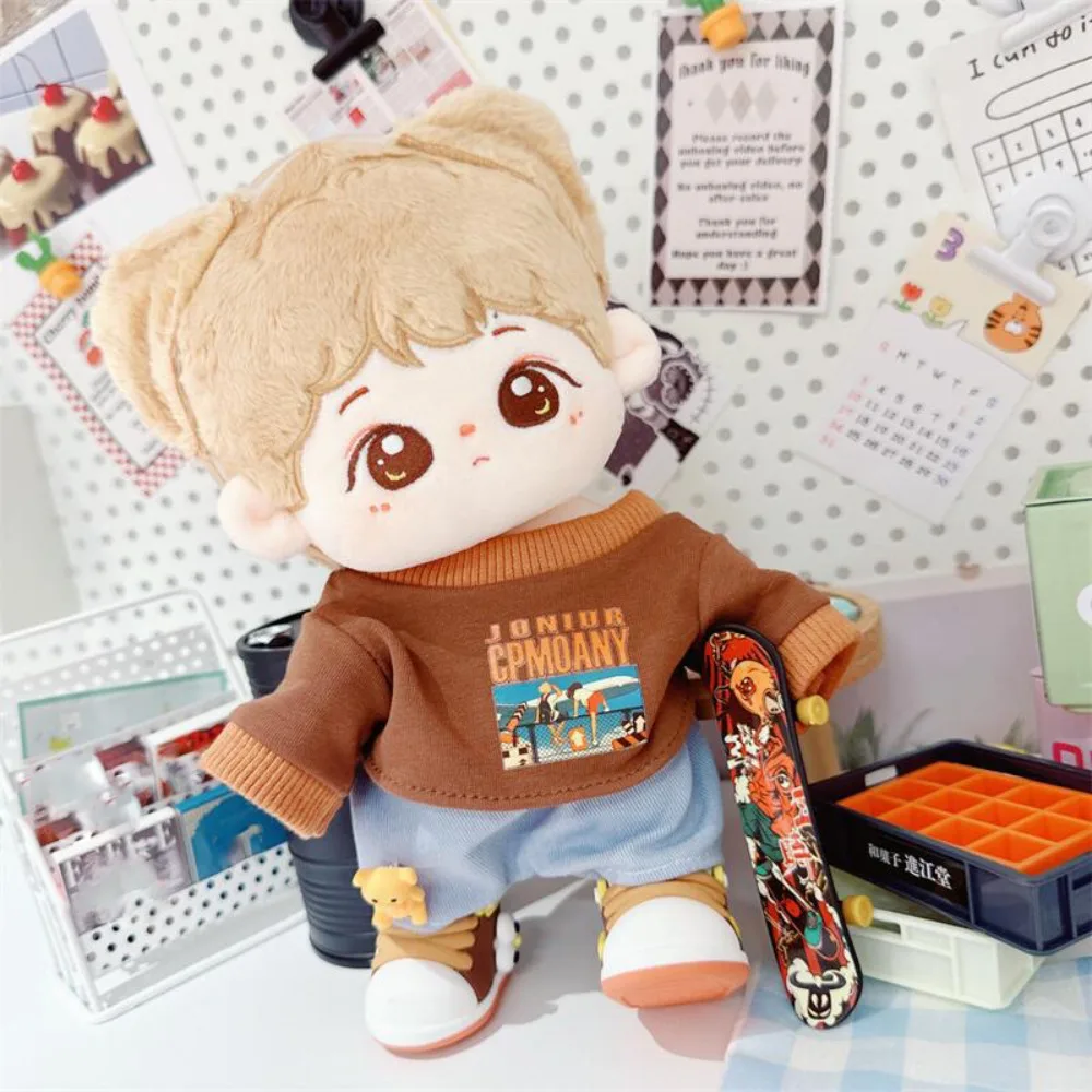 

1 set Hoodie 20cm Cotton Doll Clothes Outfit Shorts Cotton Doll's Clothes Fashion Mini Plush Doll Clothes Doll Accessories