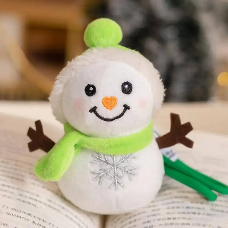 Porte-clés pendentif sac à dos bonhomme de neige, jouet en peluche Kawaii, poupée de dessin animé, cadeau mignon pour petite amie, anniversaire, noël, dernière collection