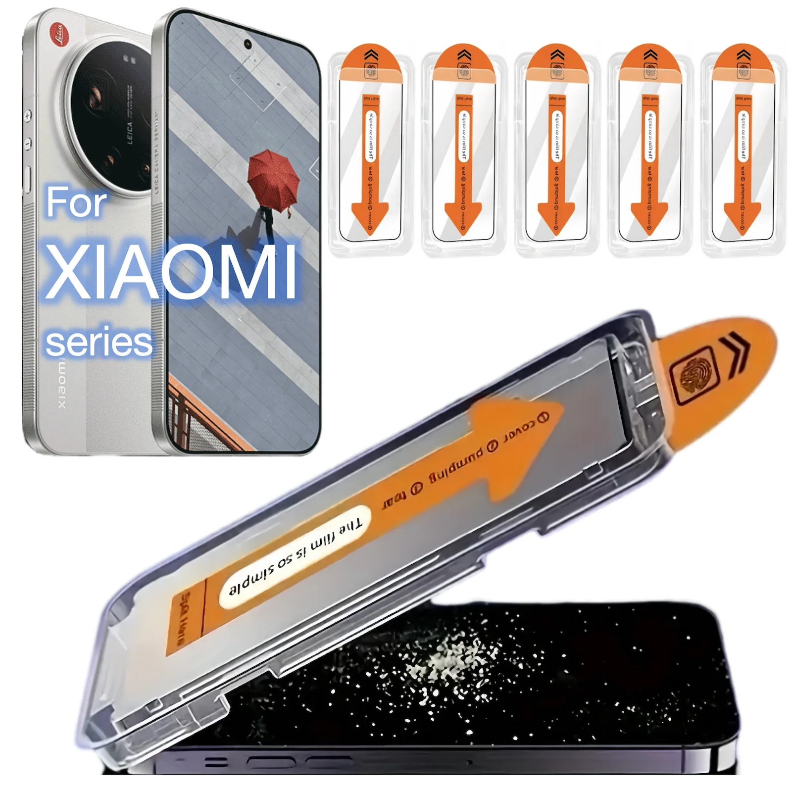 

5Pcs For Xiaomi 17 Ultra Pro Max 15 14 13 12t 10 9 9t 11i Pro Lite CC9 Tempered Glass Screen Protector Easy Install Auto-Dust