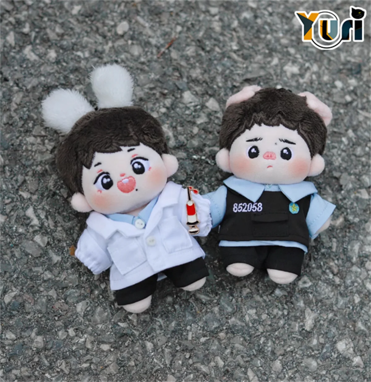 Yuri Xiao Zhan Wang Yibo Idol 10cm muñeco de peluche de juguete cuerpo de peluche ropa de Doctor suave lindo encantador regalo de seguidor de Cosplay MK