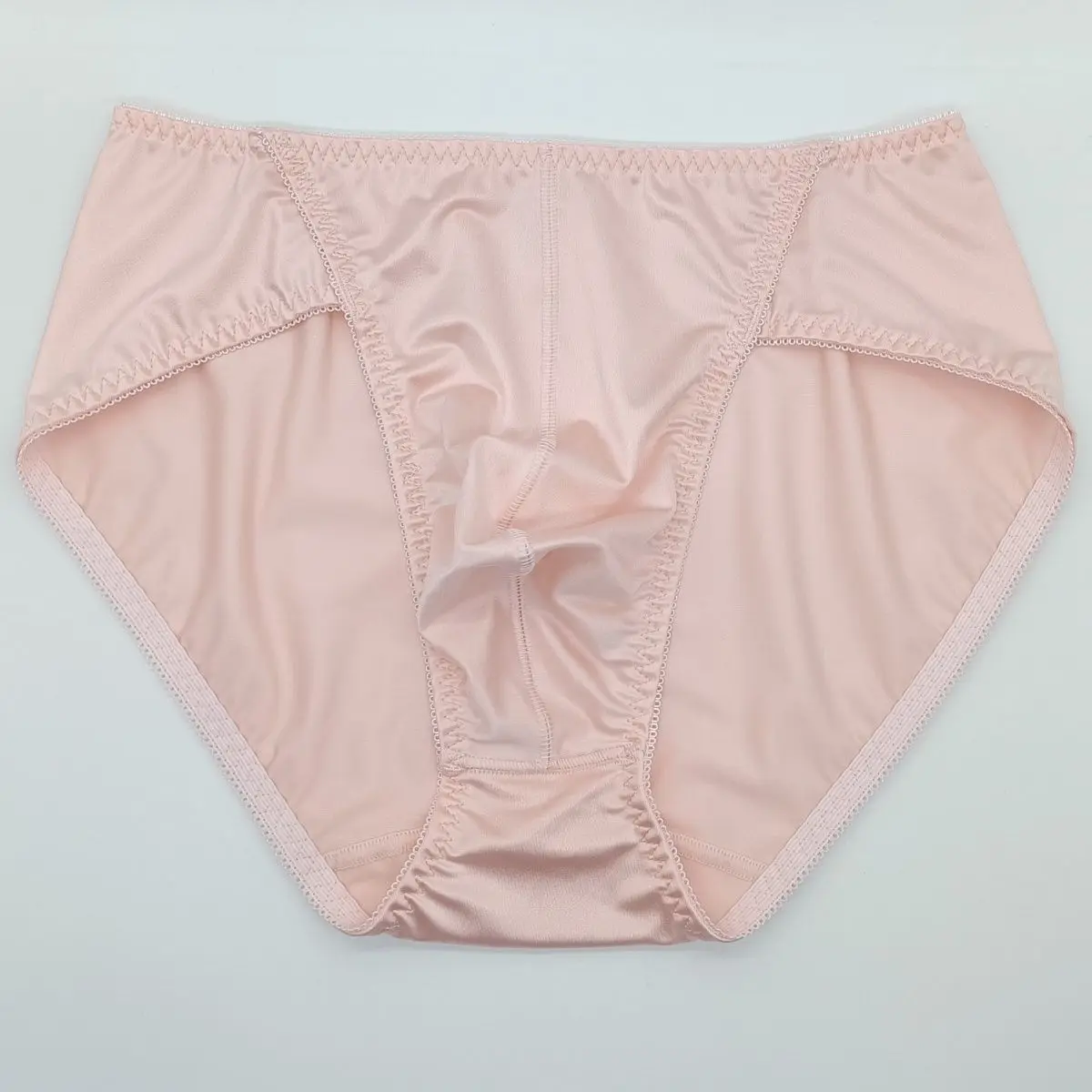 Men's Smooth Satin Sexy Smooth Underwear Daily Wear Silk Panties Comfortable Breathable Bulge Briefs BF Gift view 2