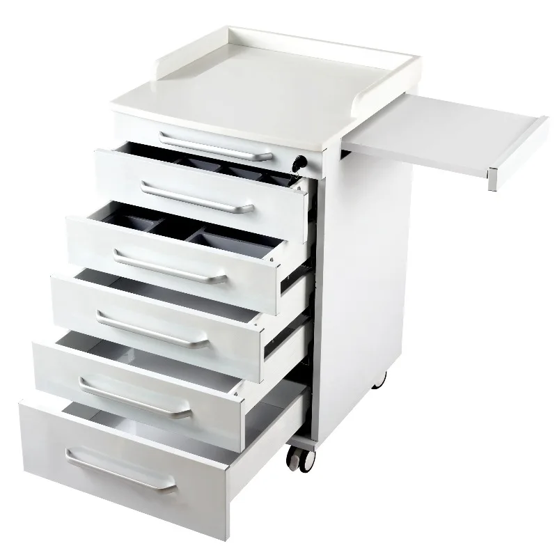 Customized Aluminum Honeycomb Panel Medical Trolley 5 Drawers Hospital Trolley Medical Emergency Cart
