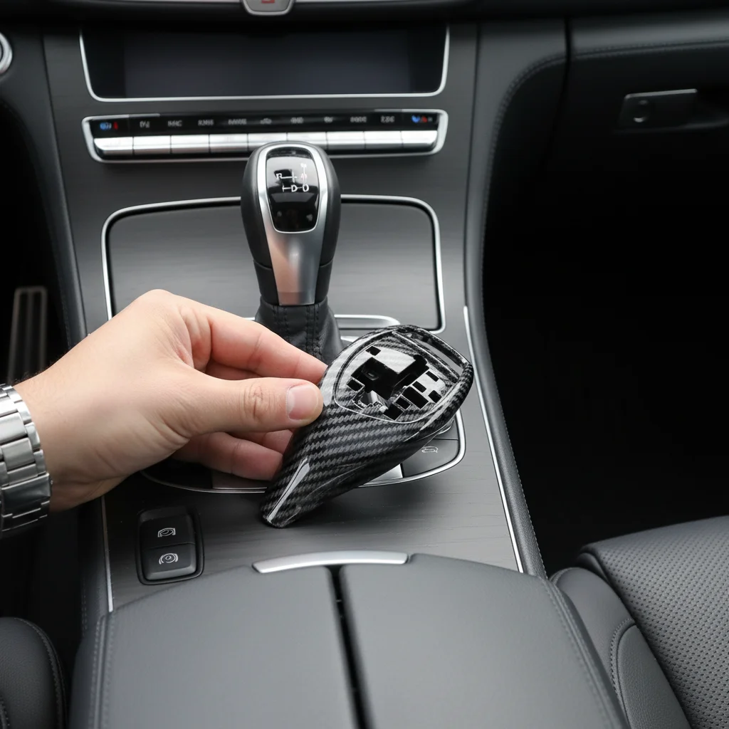 

Углеродное волокно, спортивная автоматическая ручка переключения передач, крышка рычага переключения передач, накладка для BMW, 3 серии, автомобильные аксессуары