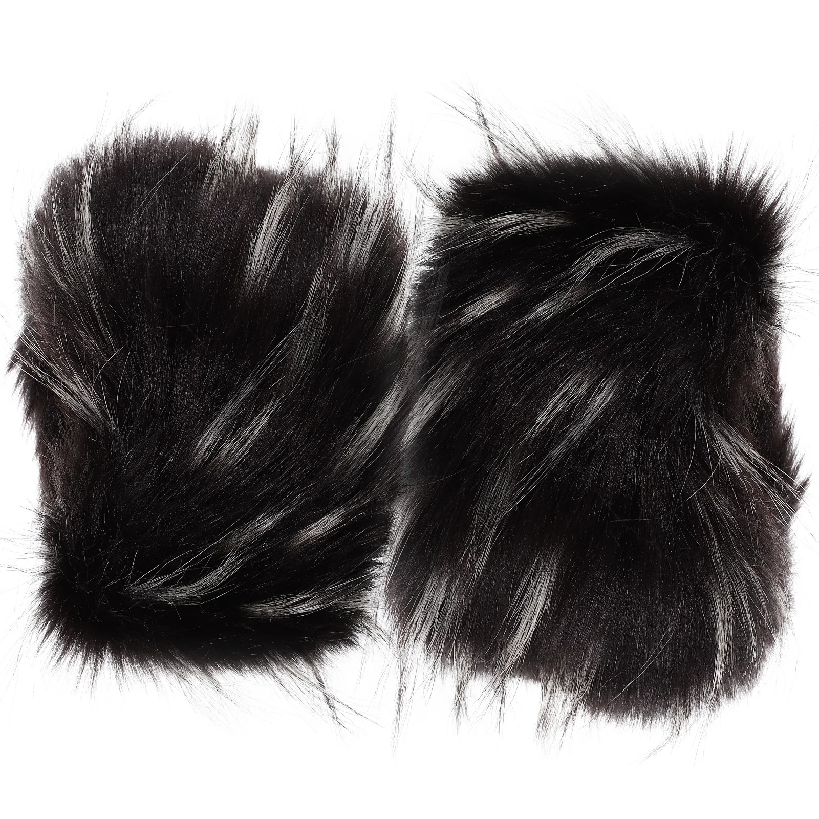 

2 Pcs Warm Furry Wrist Guards Wristbands Fuzzy Cuff Faux Cuffs Winter for Women Sleeve