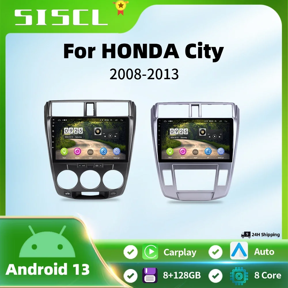 

Android 13 Car Radio for Honda City 2008-2013 Multimedia Video Player Navigation GPS stereo Carplay 4G wifi DSP Head Unit 2din