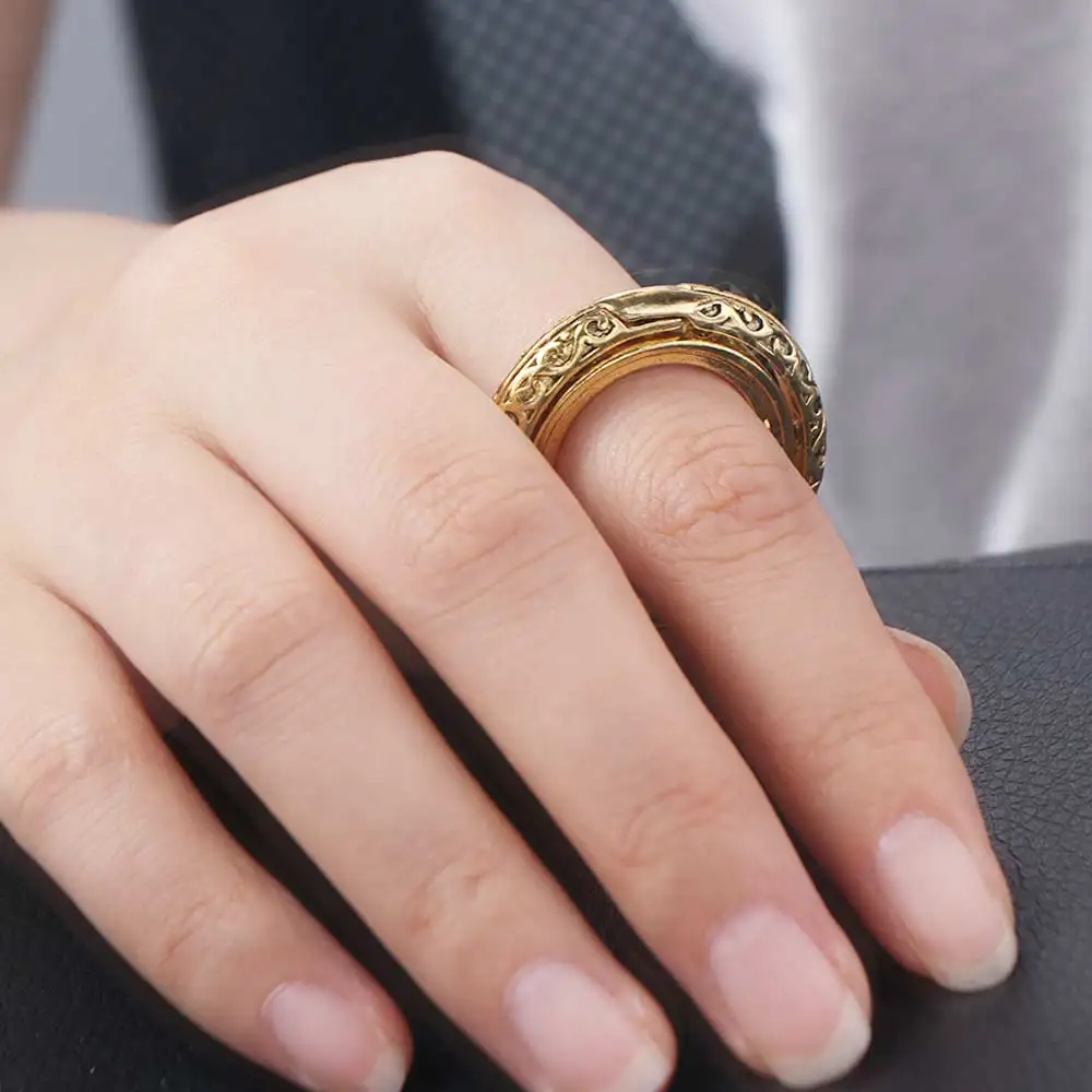 Retro Style Astronomical Ball Ring Universe Sphere Reversed Metamorphic Cosmic Ring Rotating Planet Interesting