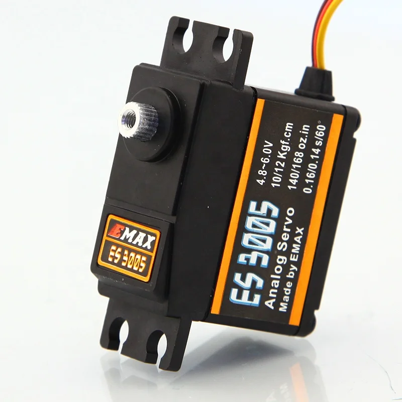 For EMAX Original ES3005 42g Analog Waterproof Servo with 12KG Torque and Bearing Plastic Motors for RC Car Boat Airplane