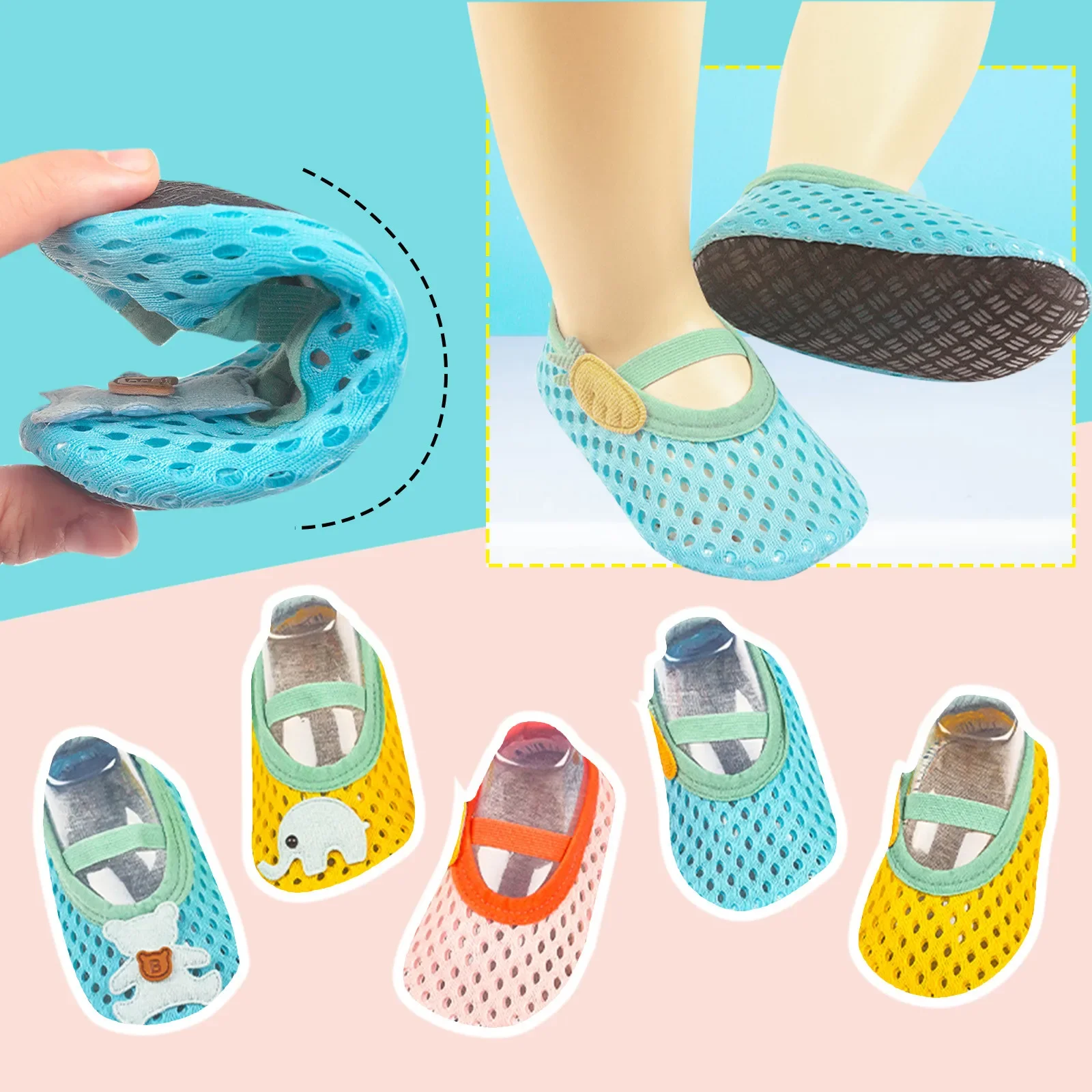 Infant And Children Socks Shoes Barefoot Cartoon Prints Soft Breathable Non-Slip Baby Shoes Toddler First Walkers Shoes zapatos