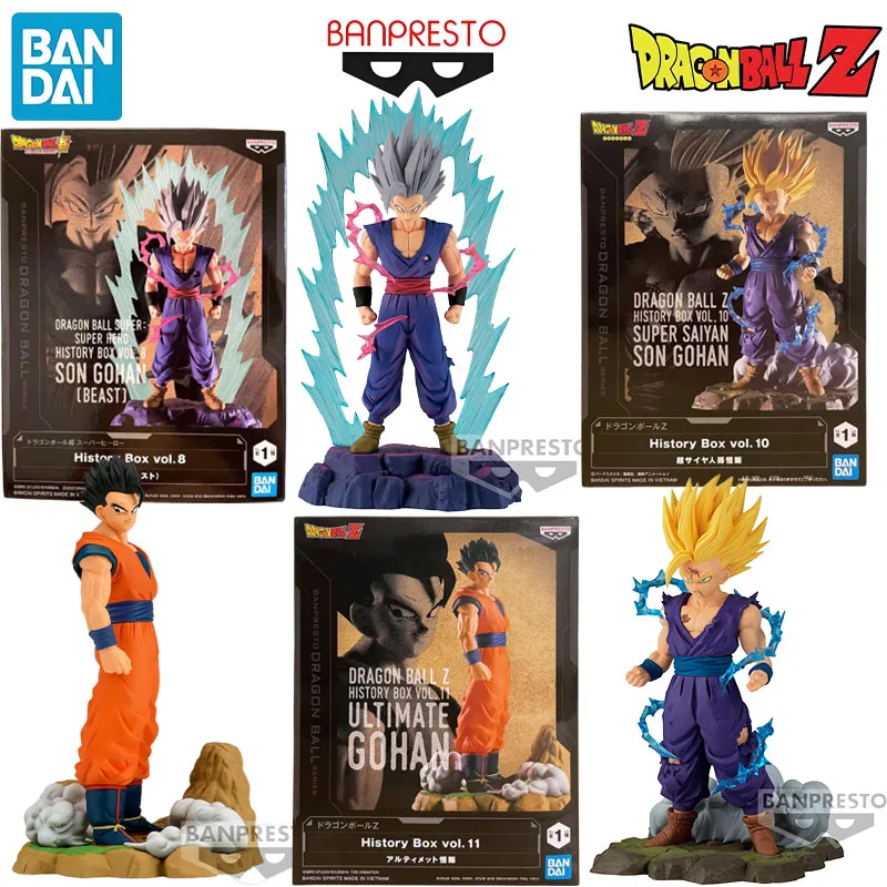 

В наличии Bandai Genuine History Box Dragon Ball Z Son Gohan, аниме-персонаж для детей, коллекция рождественских подарков, экшн-игрушки, модель
