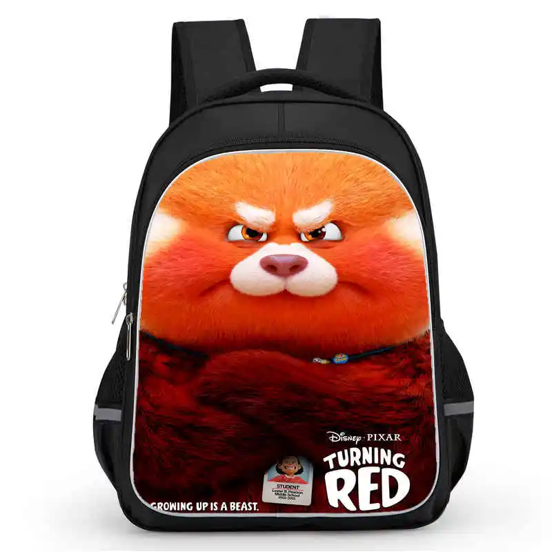 

School Backpack with Double Zipper Pocket,Cartoon Turning Red School Bags for Boys Girls,Durable 16-in Child Backpack for Pupil