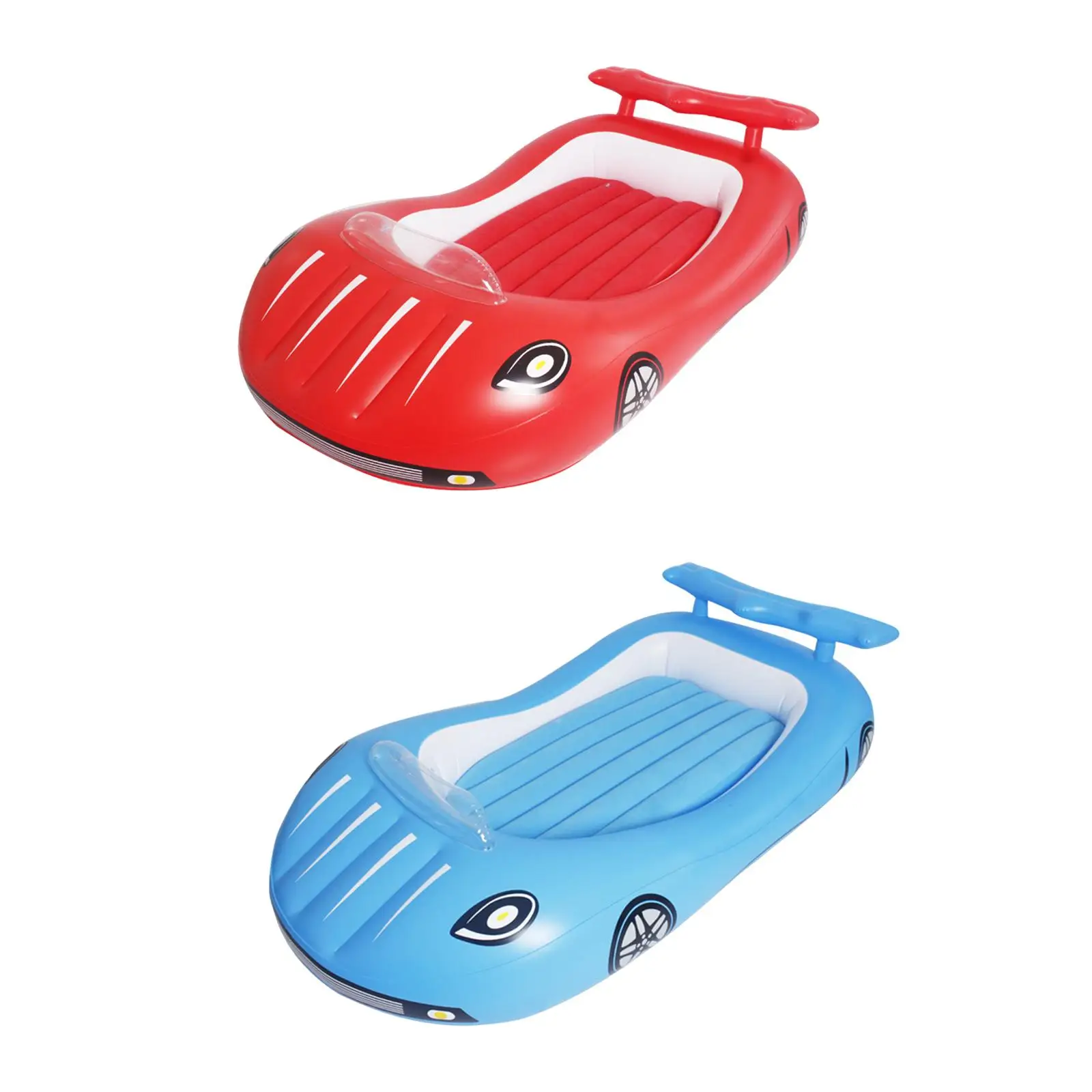 

Inflatable Kids Bed Car Shape Inflatable Children Travel Bed Flocking Surface
