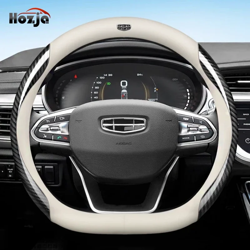 

For Geely Tugella FY11 Coolray Escape OKAVANGO 2020 - 2023 2024 Car Steering Wheel Cover Breathable Anti Slip Auto Accessories