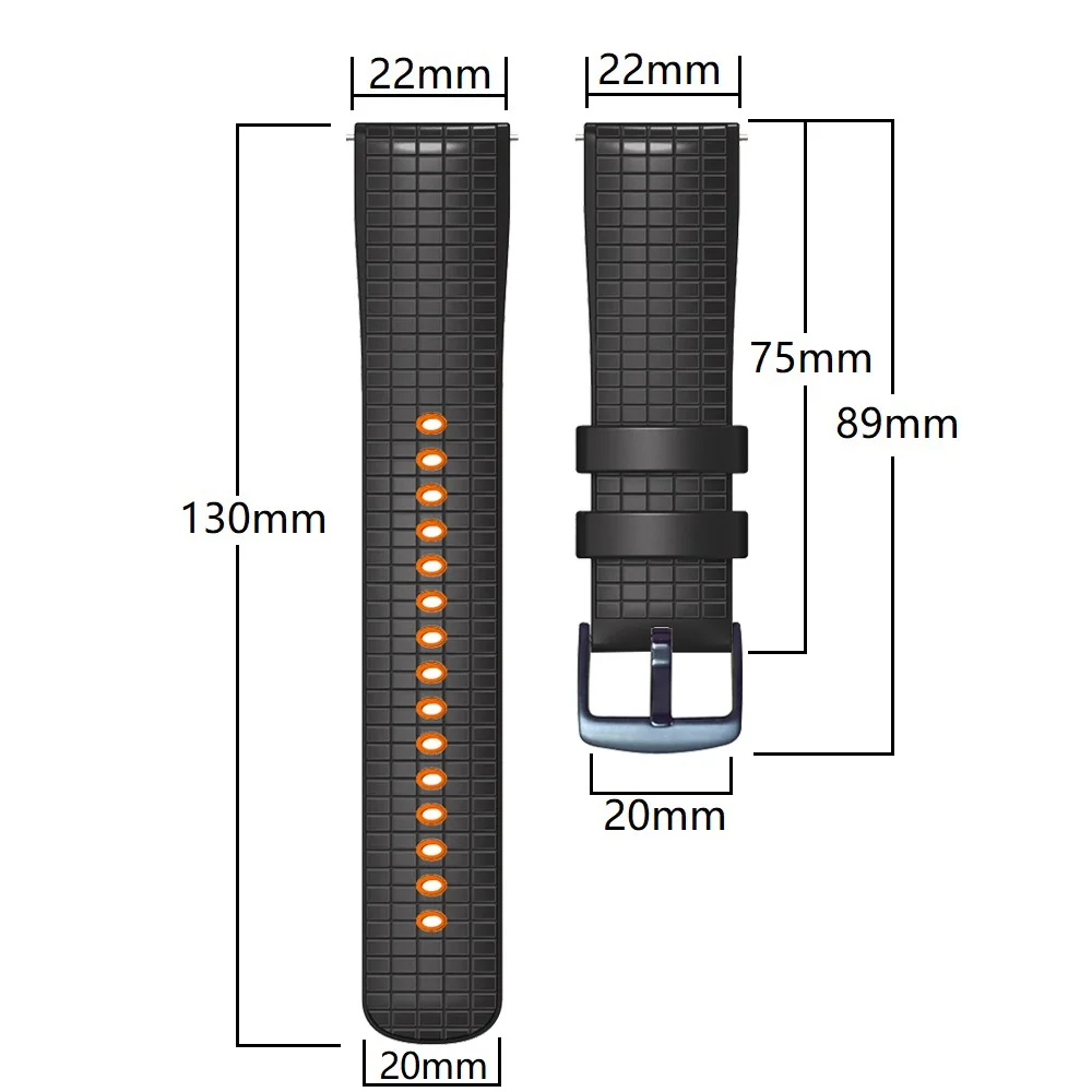 22mm Strap For Huawei Watch GT 5 gt5 Pro 46mm Silicone Watchband GT4 GT3 GT2 Pro 46mm Smart Watch Band Sports Bracelet Correa