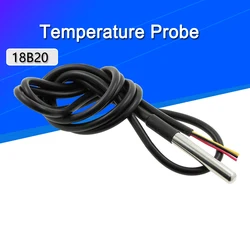 DS18b20 temperature probe temperature sensor 1M 2M 3M DS1820 Stainless steel package Waterproof 18B20 100cm/200cm/300cm