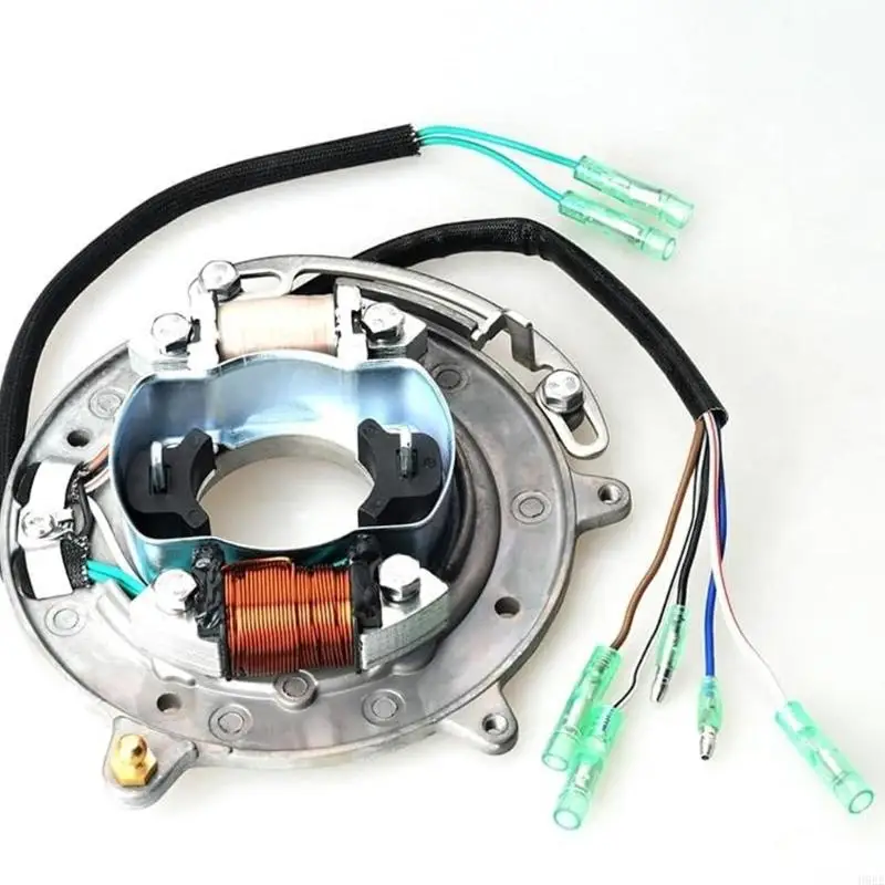 Engine Charging Light Winding Base Assembly 69P-85560-00, Metal Plate, Copper Windings, Wire Harness and H9EE