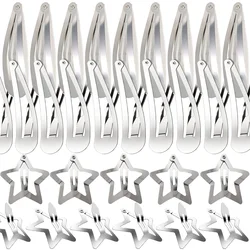 YK2 Silver Star Hair Clips Metal Droplet Hairpins Hair Barrettes Clip Pin Girl Baby Ins Korean Hairpin Headwear Kids Accessories