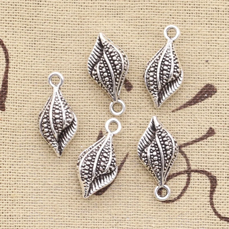 6pcs Charms Scallop Conch Shell 22x11x7mm Antique Silver Color Pendants Making DIY Handmade Tibetan Finding Jewelry