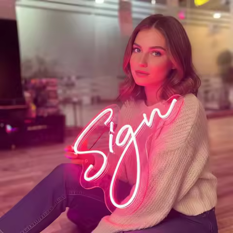 Custom Neon Led Sign - Personal Luminous Letters Kids Birthday Gift, Wall-Mounted Decor for Home, Business &amp; Events | Gift Idea