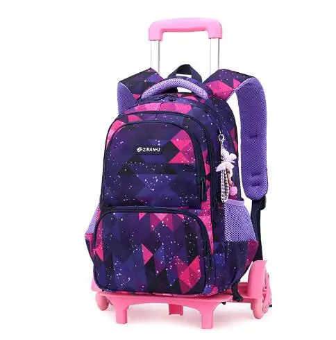Szkolna torba na kłókach z kółkami dla dziewczynek szkolna plecak dla chłopców plecak na kółkach plecak szkolny tornister dla dziewczynek