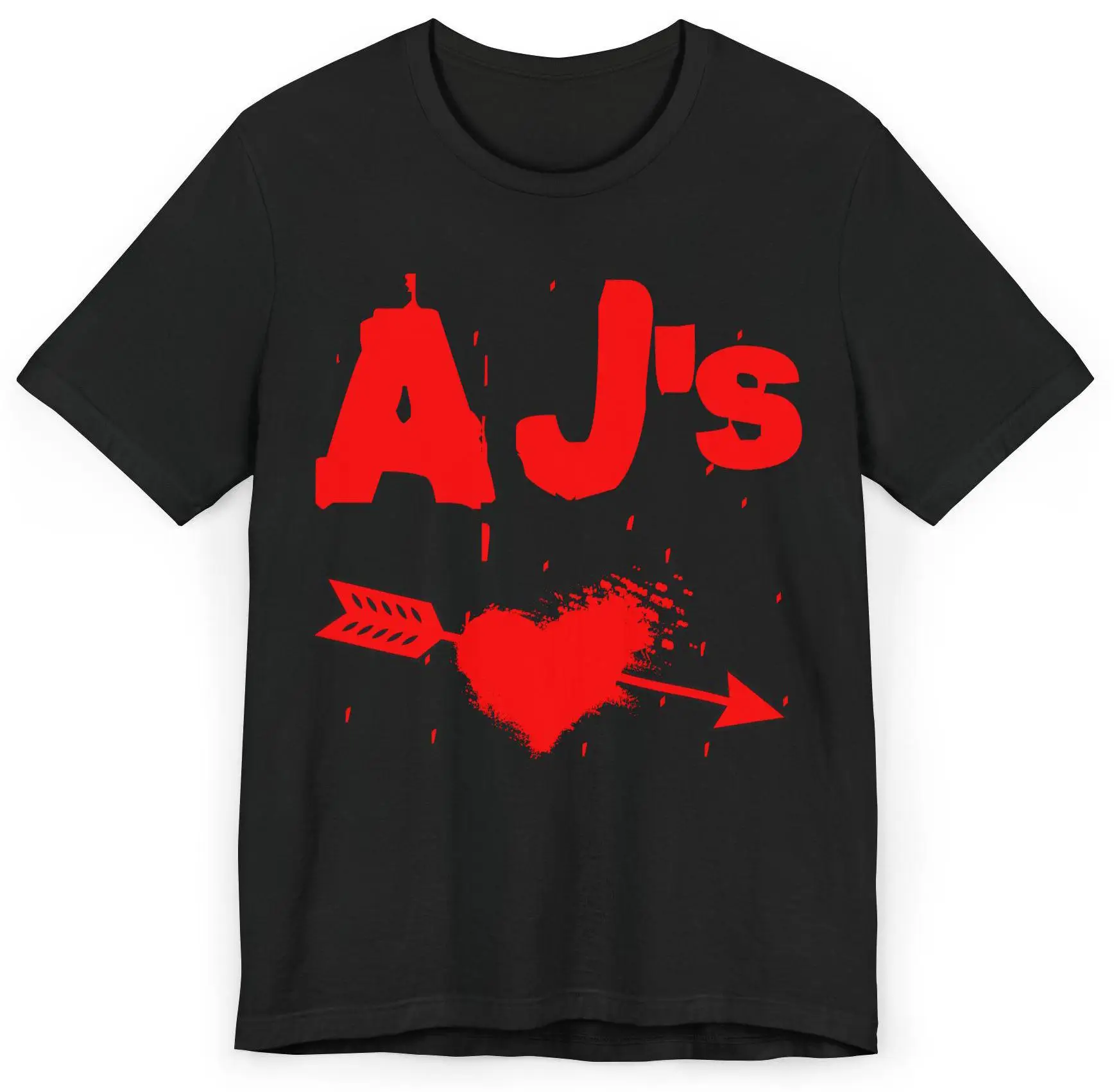 

Футболка с инициалами Heart Arrow J s Apparel Love Джерси Топ День Святого Валентина