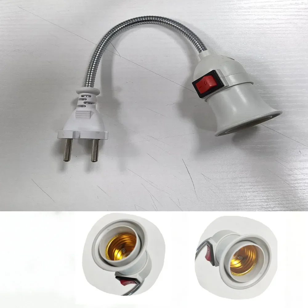 EU Plug E27 Flexible Extension Converter LED Light Lamp Bulb Extend Adapter Socket Wall Socket Lamp Base Holder Screw Socket