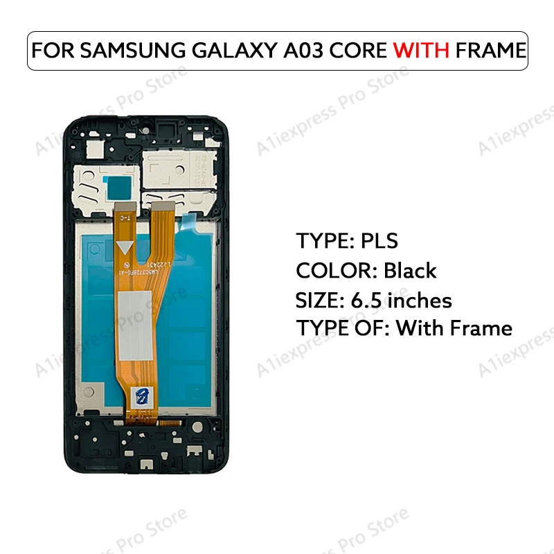 6.5 "PLS LCD Voor Samsung Galaxy A03 Core A032 Lcd Touch Screen Digitizer Vergadering A032F A032M Lcd-scherm reparatie Onderdelen