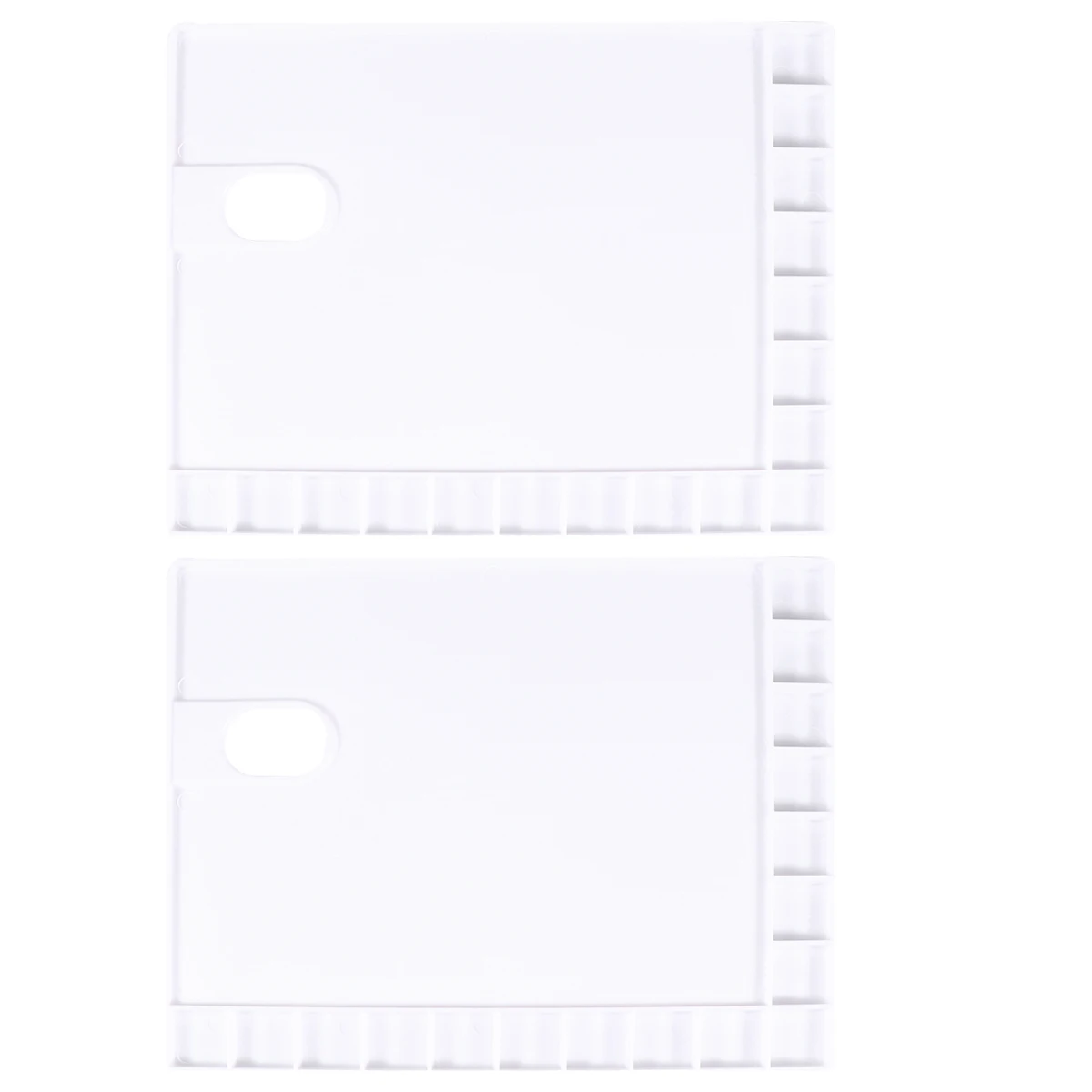 

2 pcs 17-Grid Paint Tray Plastic Color Mixing Palette For Watercolor Durable Lightweight Easy Clean Color Box For Artists