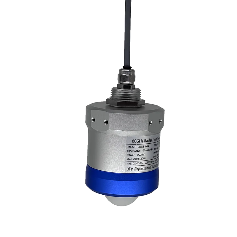 80 GHz Factory Radar Liquid Cement Silo Water Level Transmitter Non-contact Water Tank Level Alarm Sensor