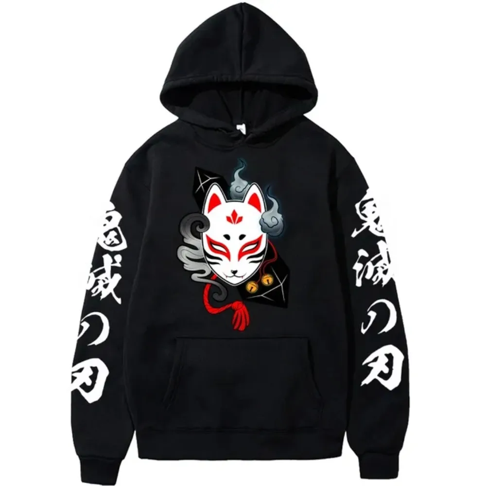 

Anime Demon Slayer Graphic Printed Hooded Women Hoodies Long Sleeve Plus Size Sweatshirt Harajuku Casual Girl Clothes Tops