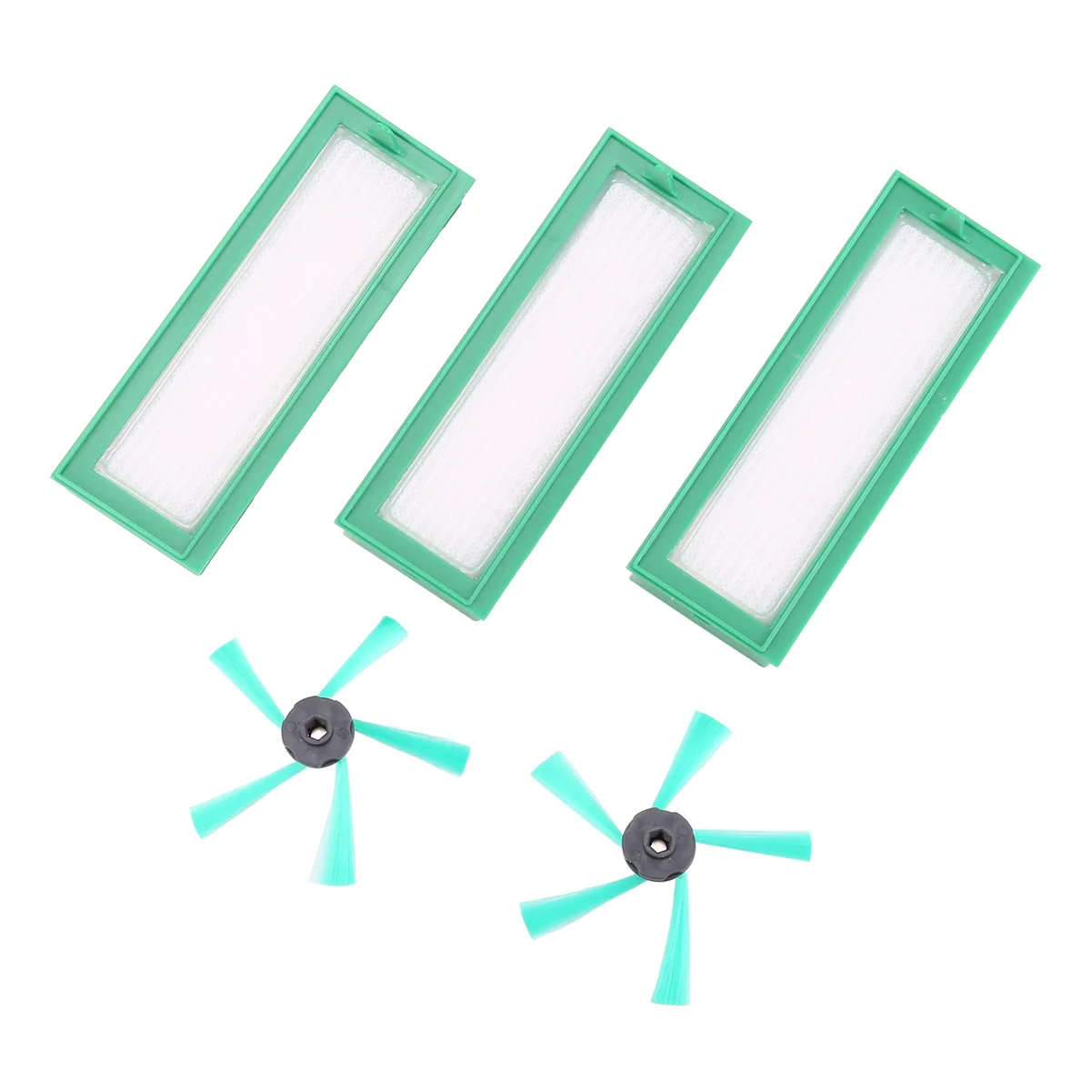 

Набор аксессуаров M05K для вакуумных роботов Vorwerk Kobold VR200 и VR300 — 3 фильтра HEPA и 2 боковых щеток