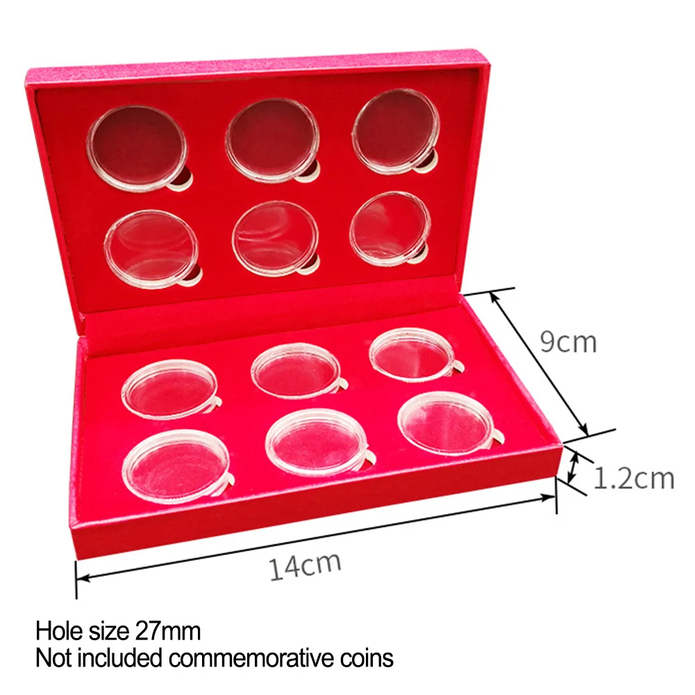 Commemorative Coin Storage Box Holder in Square Shape Constructed from PS with Smooth Touch and Clear Visibility