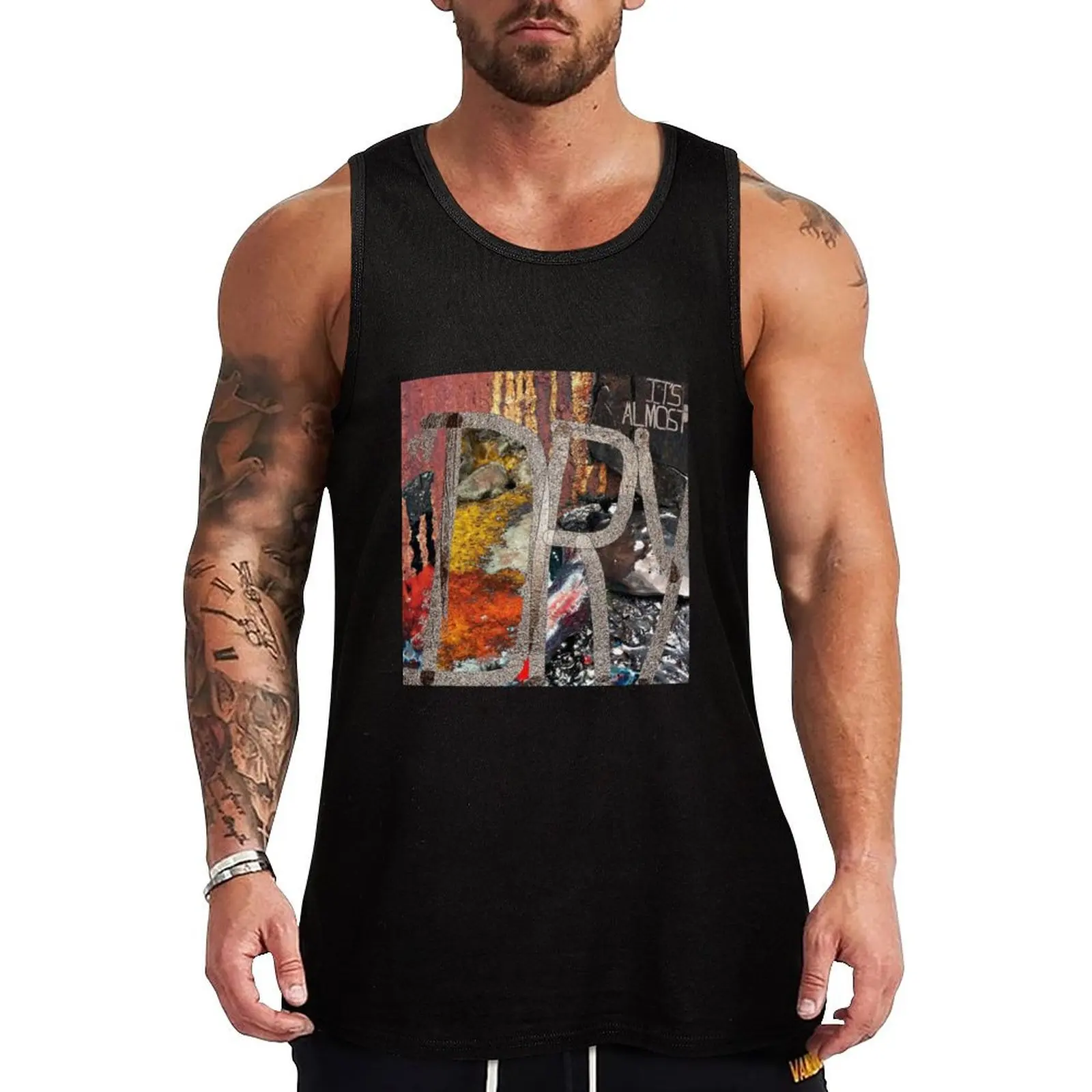 pusha t - it's almost dry poster Tank Top new in tops & t-shirt gym clothing men gym clothes for man