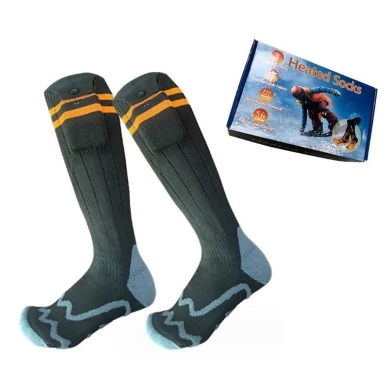 

Heated Socks for Men Women, Upgraded Electric Thermal Foot Warmer Sock Rechargeable Battery Operated Winter Warm Outdoor Ski Cam