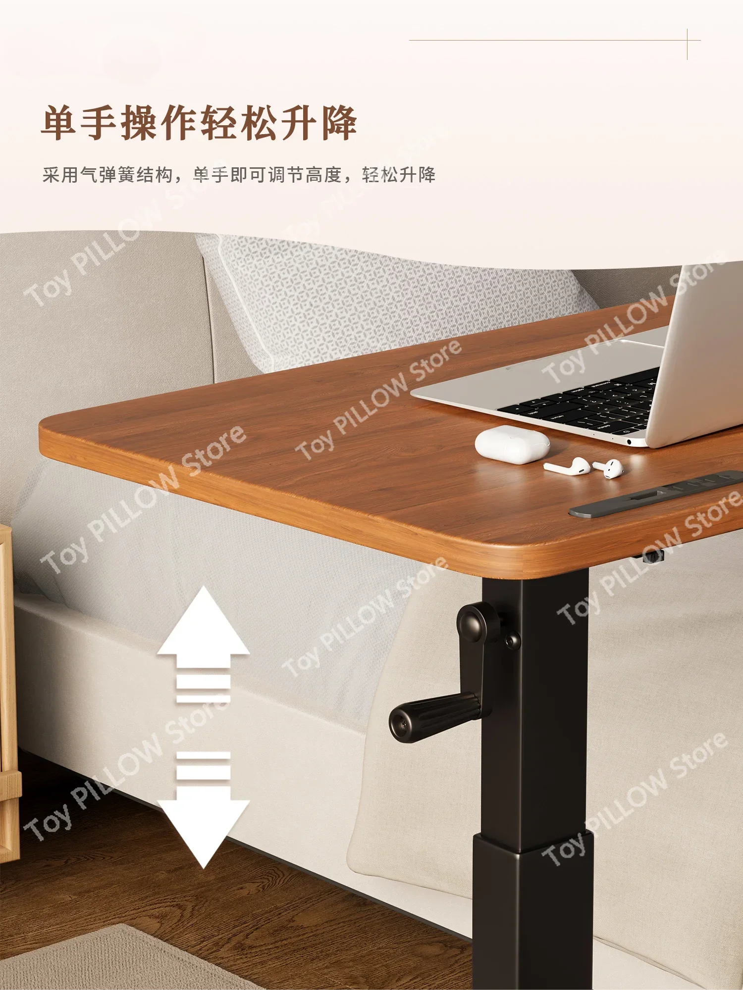 Folding lift computer desk bedroom small household bay window bedside table rectangular workbench