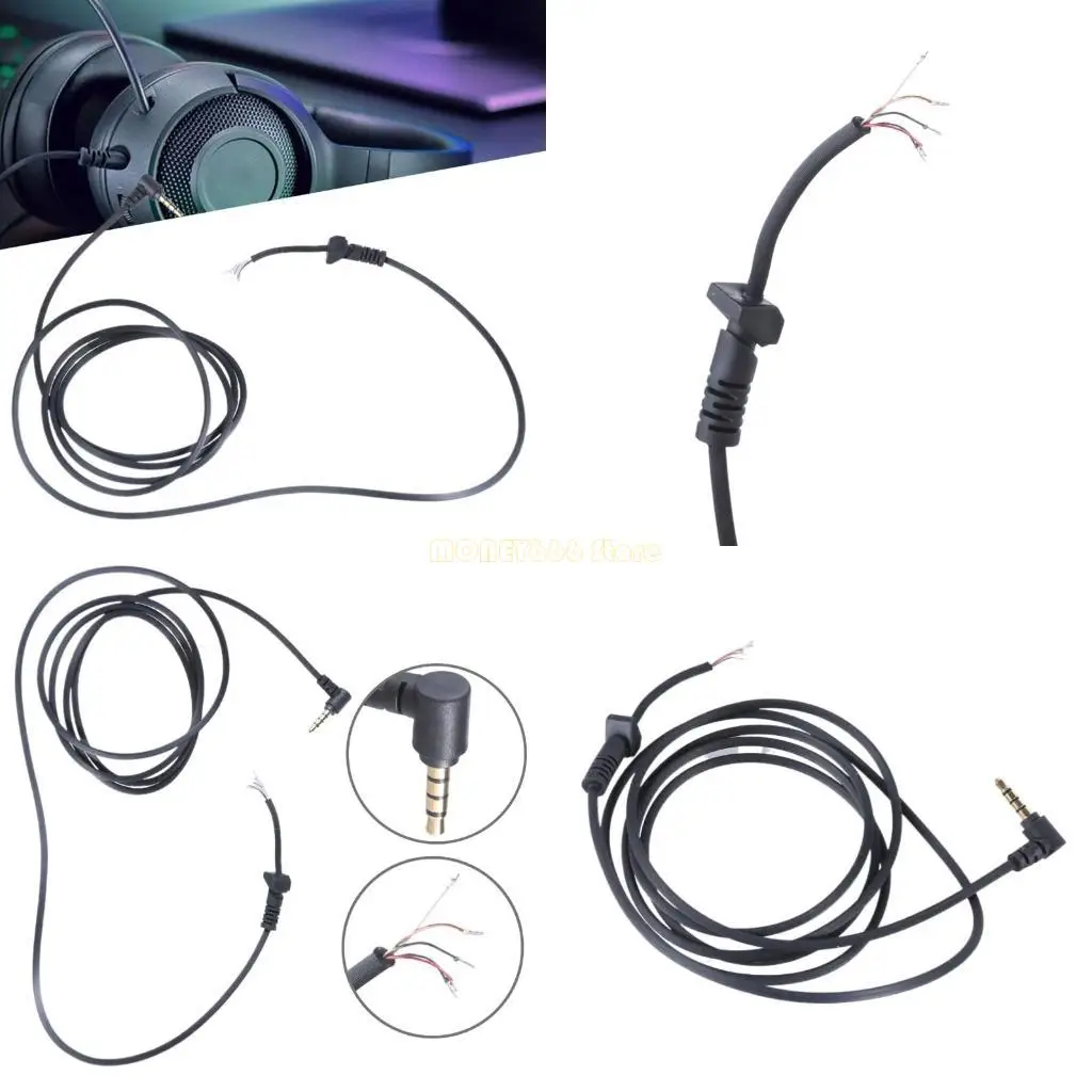 F62C Усовершенствованный кабель гарнитуры для наушников, замена долговечности для любителей музыки геймеров любителей музыки