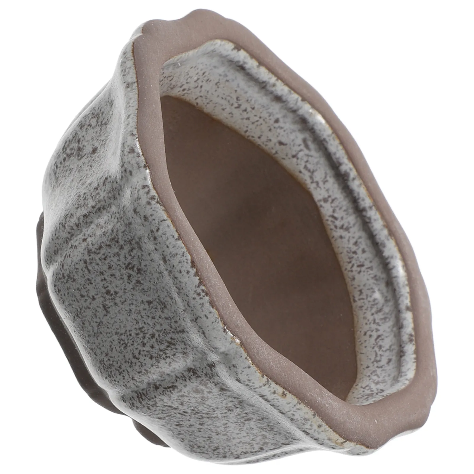 Mini Ceramic Bonsai Pot for Succulents Small Planter with Drainage Hole Indoor Desk Windowsill Garden Decor Ceramic Succulent