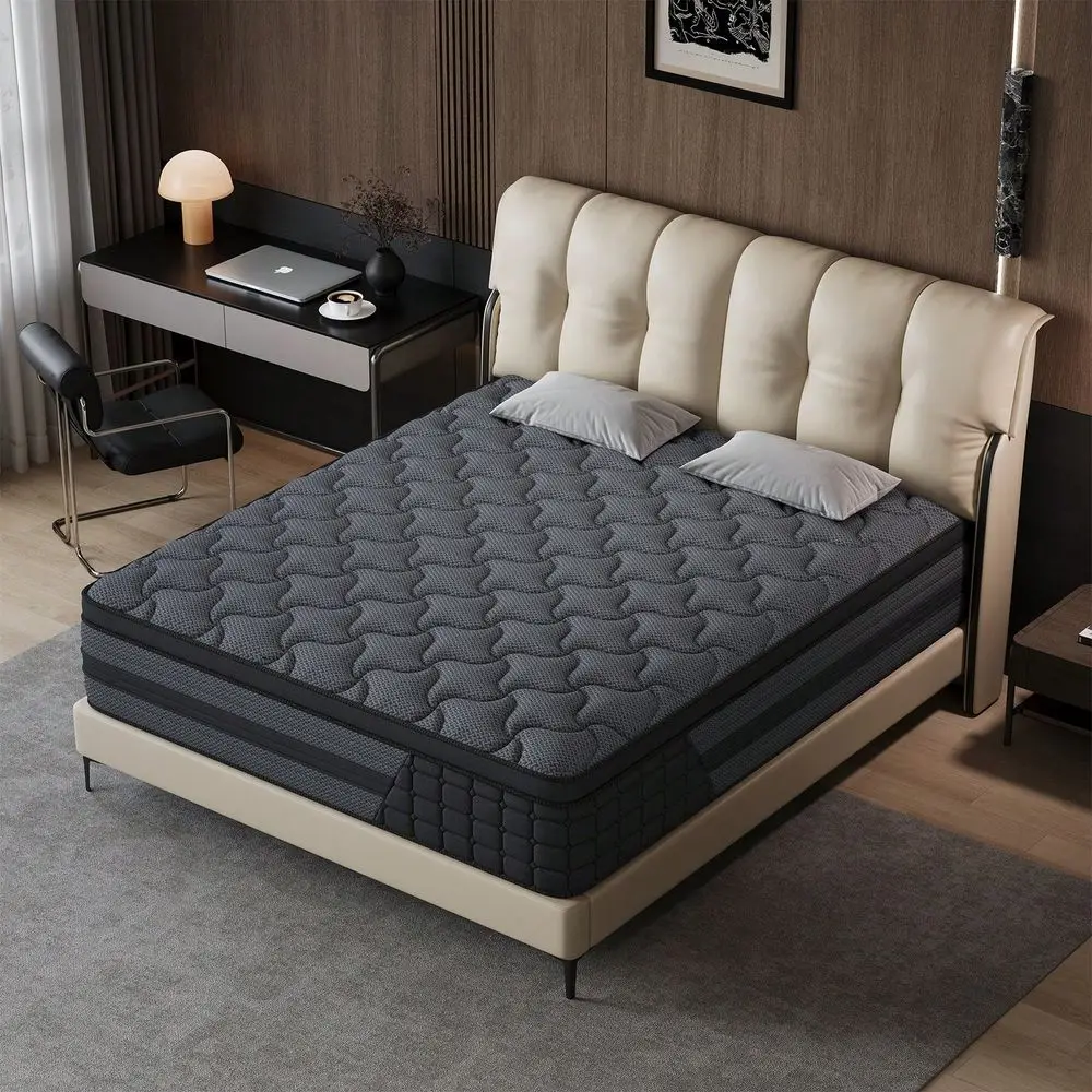 12 14 Inch Twin Full Queen King Size Innerspring Mattress Medium Firmness Ergonomic Design With Memory Foam Upgraded Pocket Coi