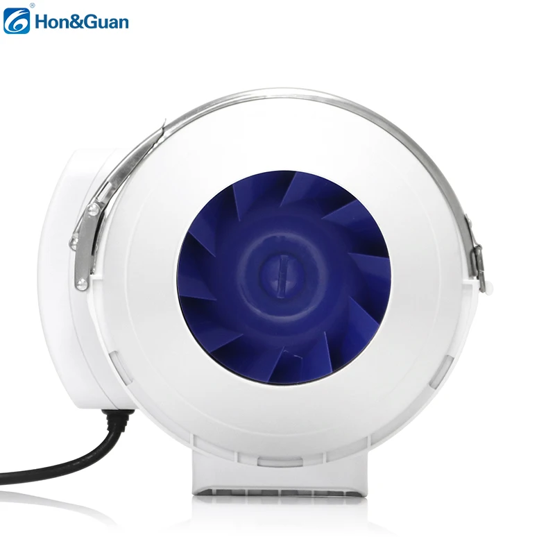 ABS Material Beautiful Lines Mixed-Flow Inline Duct Fan AC Axial Fan for Restaurant and Industrial Ventilation