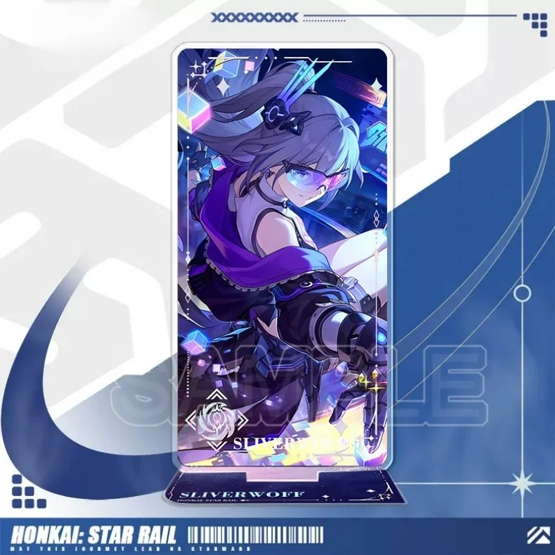 Honkai Star Rail Figure Figurine Silver Wolf Evanescia Ashveil Cyrene Acrylic Stand Model Plate Desk Decor Standing Sign Gift