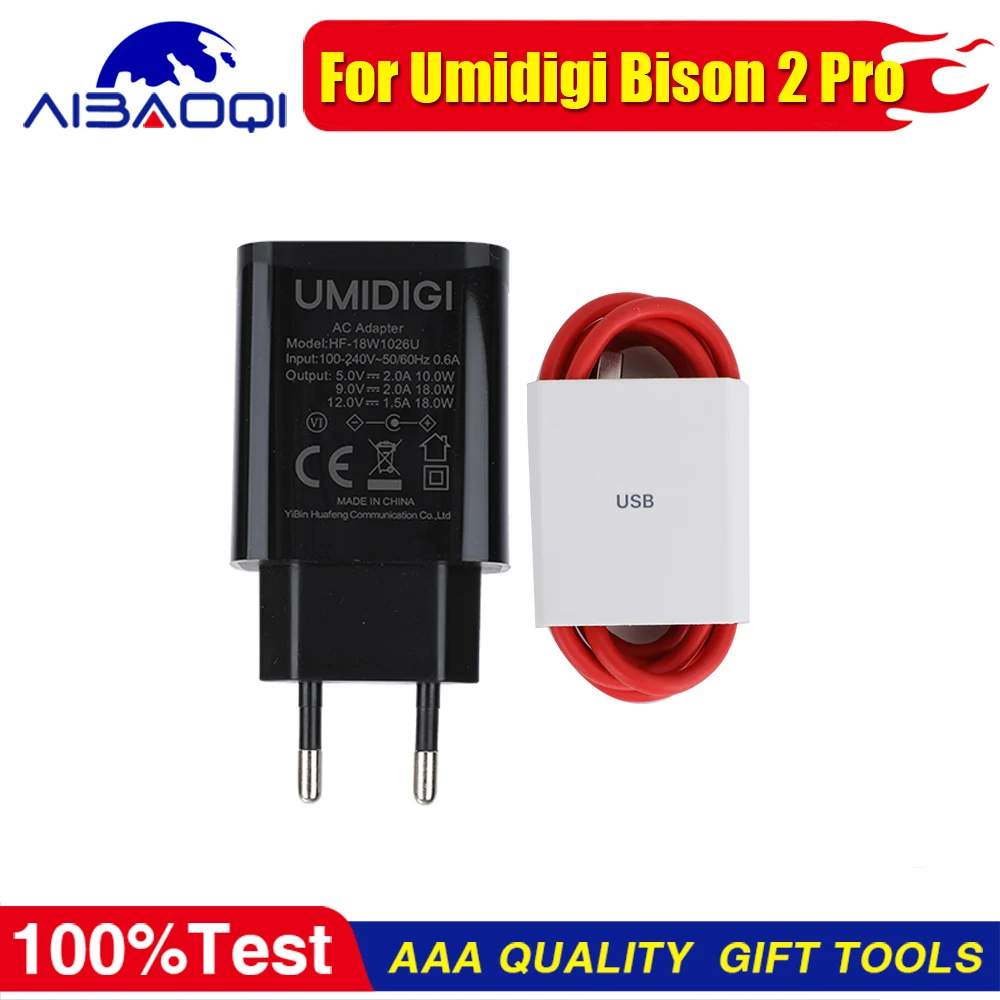 Umidigi Bison 2 Pro ? chargeur 100% Original, adaptateur de charge rapide officiel + câble USB, chargeur de ligne de données, nouveau Umidigi Bison 2 Pro ? chargeur 100% Original, adaptateur de charge rapide officiel + câble USB, chargeur de ligne de données, nouveau