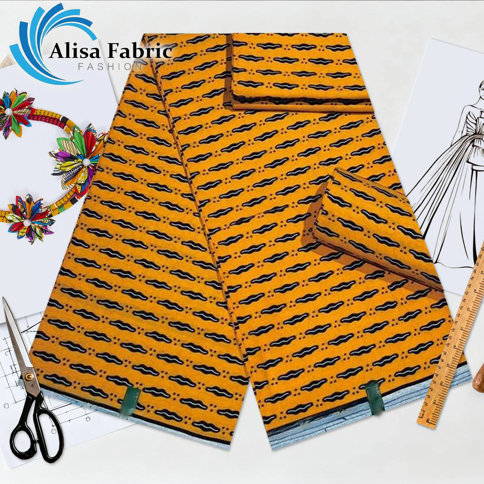 

2025 lastest 100% cotton holland African wax fabric 6 yards Christmas veritable guaranteed nigerian fabric for wedding dresses