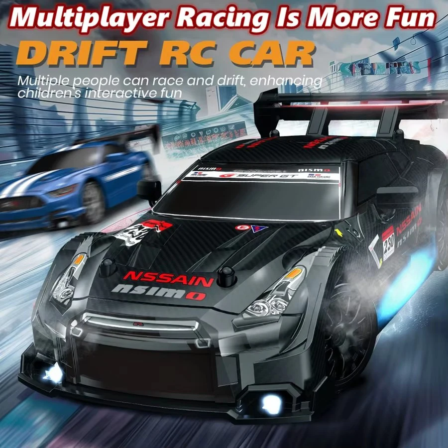 High Speed RC Drift Cars Mustang Vehicle 4WD Full Scale Remote Control Racing Car With Led Gift Competition Race Car Boys Toy