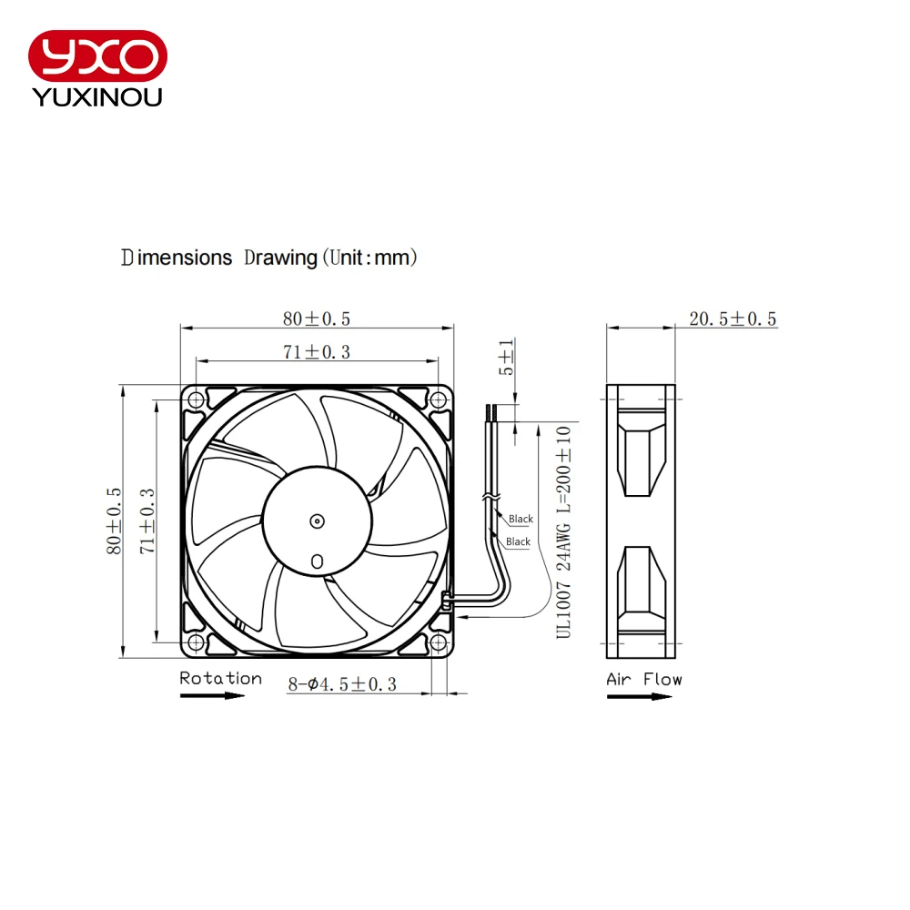 LED 고출력 방열판 팬, 수족관 조명, 홍수 조명, diy led 조명용 AC 110-220V, 80x80x20mm, 1 개