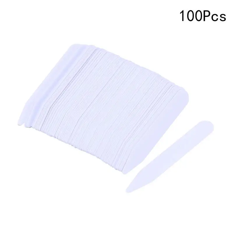 200pcs Plastic White Collar Stays Bones Stiffeners in 3 Sizes