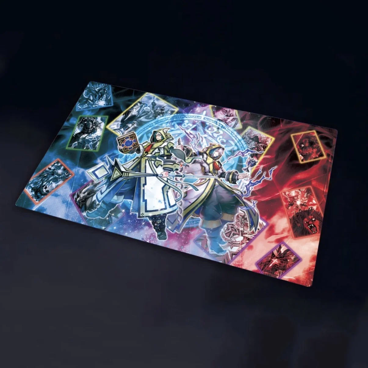600x350mm Yu-Gi-Oh! Aleister The Invoker Single Duel Disk Flash Craft Playmat 1.5mmNoSeamEdge Rubber Board Game Card Mat Toys view 2